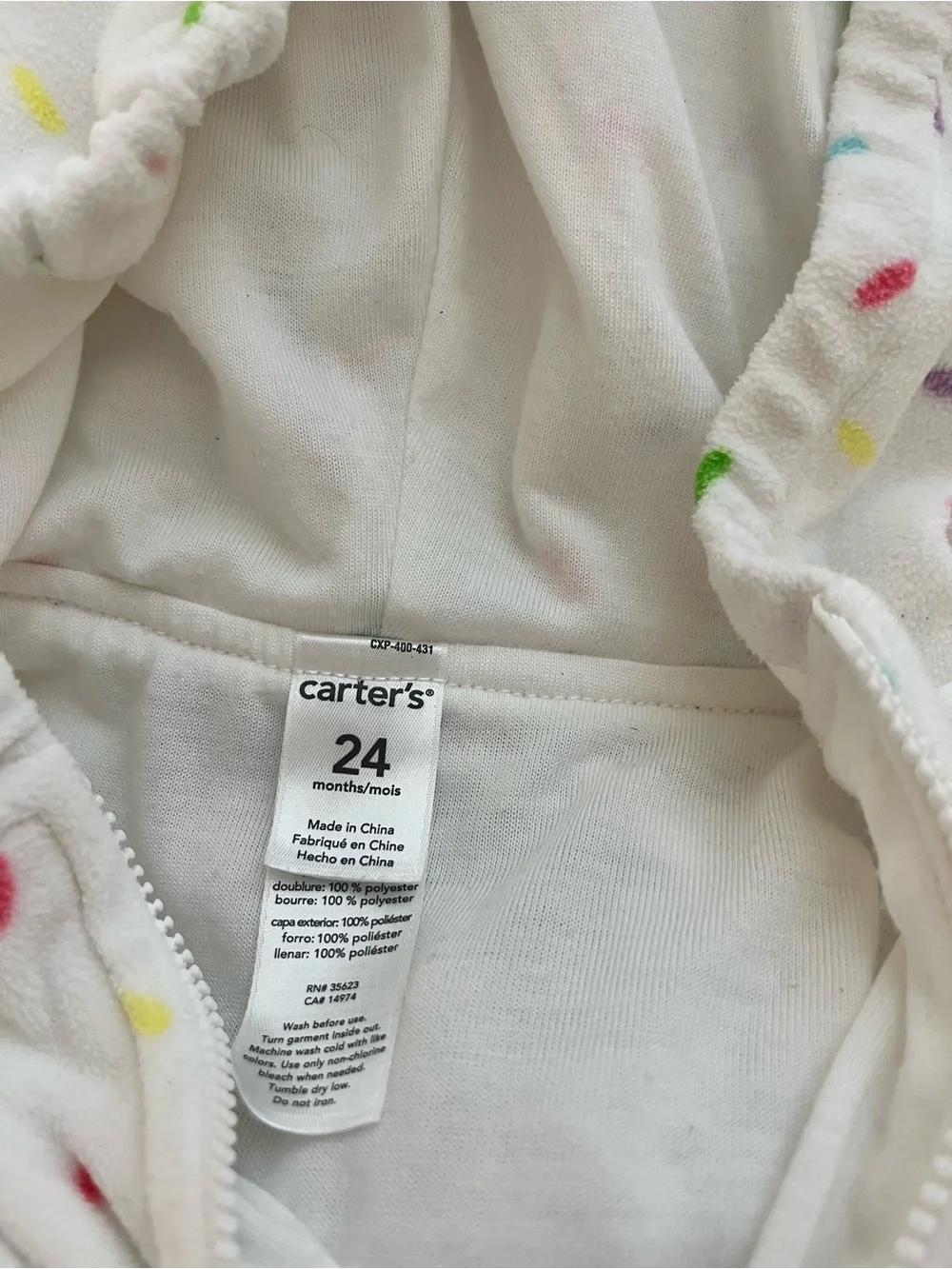 Cupcake Costume Hoodie with Cherry Top-Carters-24 months